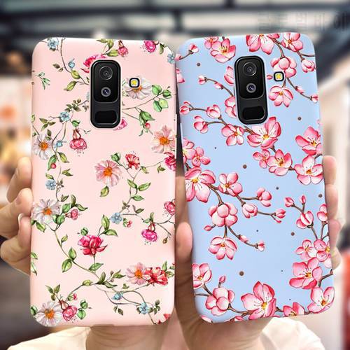 For Samsung Galaxy J8 2018 Case J810 J810F Silicone Funda Fashion Flower Back Cover Soft Phone Case For Samsung J8 2018 J 8 Capa
