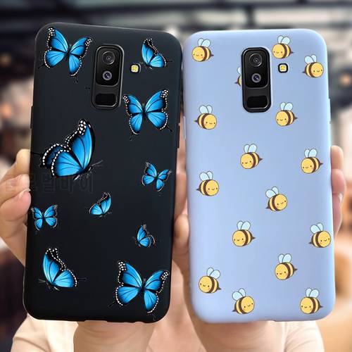 For Samsung A6 Plus 2018 Case Original Butterfly Silicone Funda Soft Protective Cover For Samsung Galaxy A6 2018 A6+ A6Plus Capa