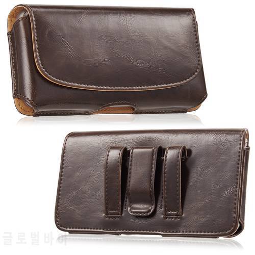 Universal Leather Horizontal 6.7&39&39 inch Pouch Case Belt Clip Holster For iPhone Samsung Xiaomi Redmi Huawei Nokia LG Cell Phones