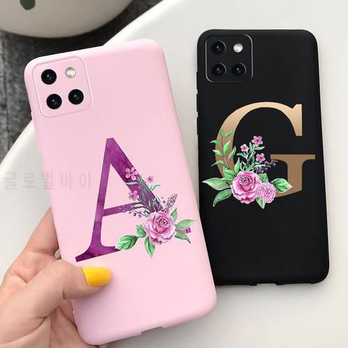 For Samsung Galaxy A03 Case Initial Letter A Z Fashion Phone Case For Samsung A03 A 03 2021 GalaxyA03 A035 Back Cover Soft Funda