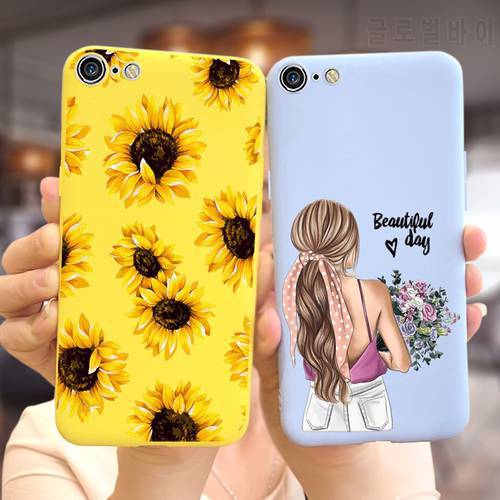 Cute Sunflower For Apple iPhone 7 8 Case iPhone7 iPhone8 Plus Cover Soft Silicone Phone Case For iPhone 7 8 Plus Capa TPU Fundas