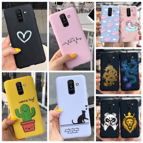 for Samsung Galaxy J8 2018 Shockproof Case for Samsung J4 J6 J8 J2 2018 J250F J810F J600F J400F Phone Case Soft TPU Cactus Cover