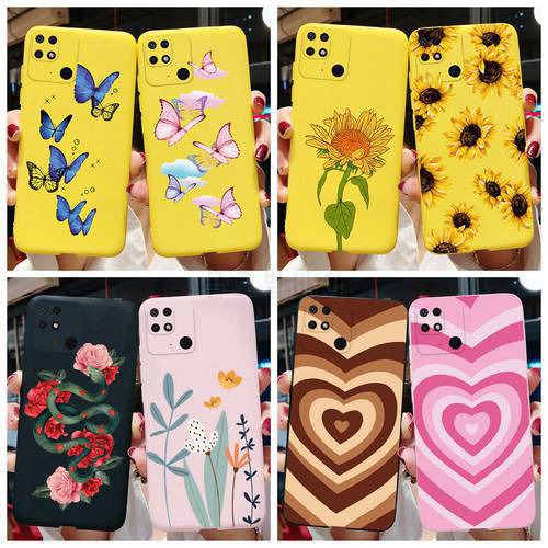 For Xiaomi Redmi 10C Case 2022 Cute Butterfly Flowers Silicone Phone Back Cover For Xiaomi Redmi 10C 10 C Redmi10C Cases Bumper