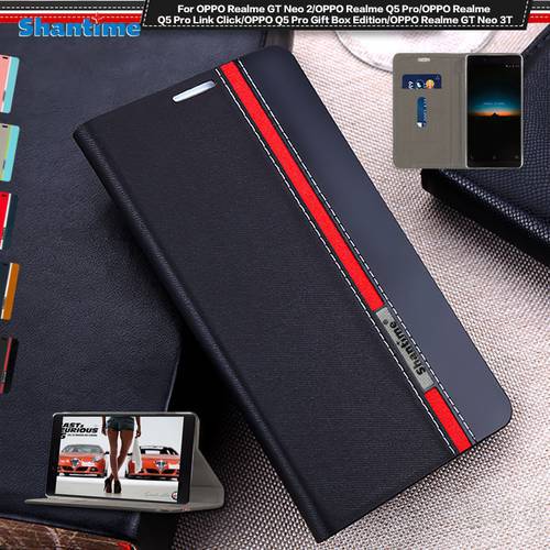 Luxury PU Leather Case For OPPO Realme GT Neo 2 Flip Case For OPPO Realme Q5 Pro Phone Case Soft TPU Silicone Back Cover