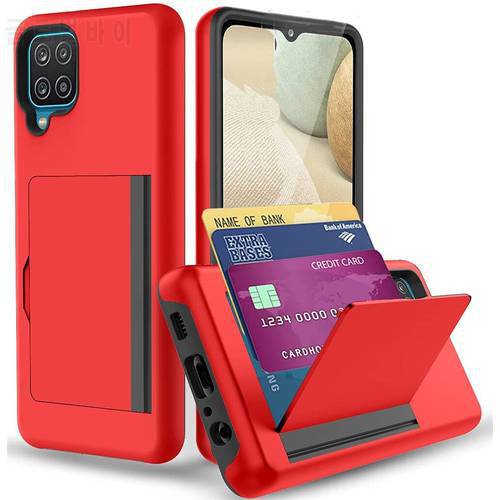 For Samsung Galaxy A12 Case Credit Card Protective Wallets Cover For Samsung A12 Case 2019 Fashion Bumper A 12 6.5