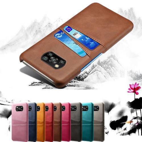 Wallet Credit Card Holder ID Slot Case For Xiaomi Mi Poco X3 Pro Nfc M3 F3 F2 X3pro X3nfc Cover Coque Funda Bumper Capa Shell