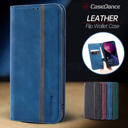 For iPhone 14 Plus 13 12 Pro Max Mini 14 11 Pro Max SE 2022 8 7 6 Plus XS Max XR Magnetic Case Luxury Leather Wallet Flip Cover