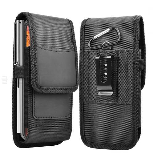 Phone Bag For Samsung Galaxy S21 Ultra Plus A12 A32 A42 A52 A72 M51 A02 S M31S Case Belt Clip Holster Oxford Cloth Card Pouch
