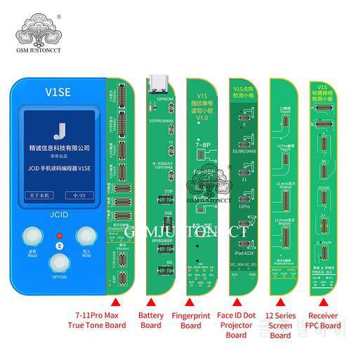 JCV1SE V1S for IPHONE 7 8 8P X 11 12 Photosensitive Original Color Touch shock Battery Fingerprint Programmer Dot Matrix 11 max