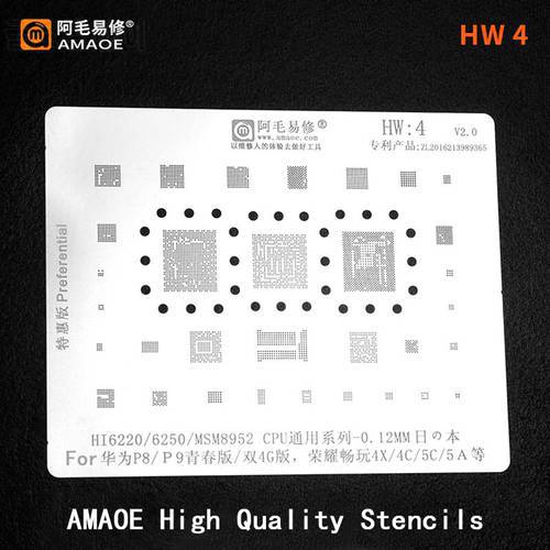 HI6250/MSM8952 HI6220 CPU For Huawei P8/P9 lite/Honor 4X/4C/5C/5A IC CHIP BGA Reballing Stencil Template