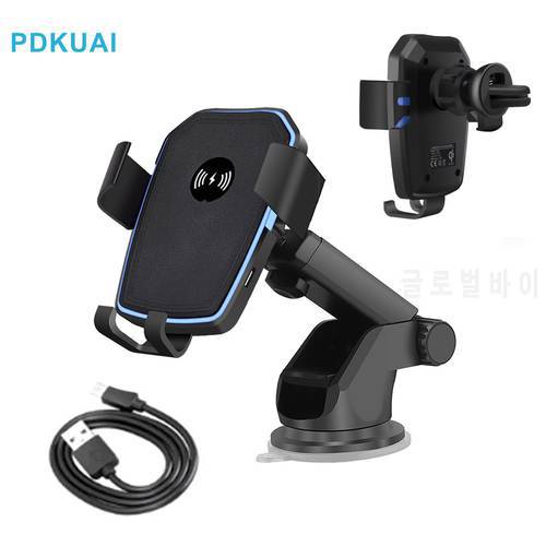 10W Wireless Car Charger Air Vent Mount Phone Holder For iPhone 13 12 11 Pro XS Max X Samsung S21 S20 Gravity Induction Charger