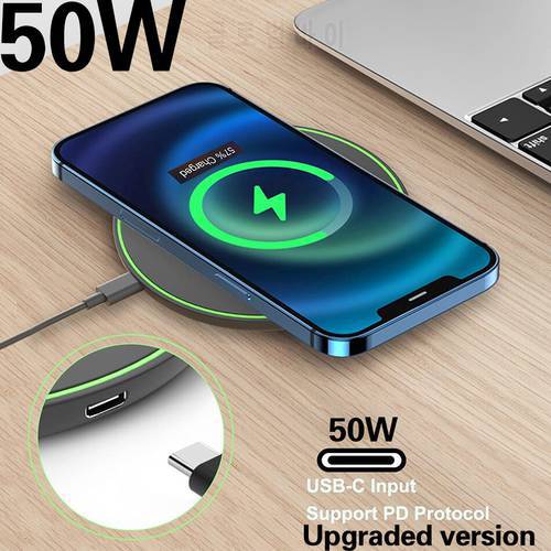 30W Fast Wireless Charger For Samsung Galaxy S10 S20 S9/S9+ S7 Note 9 USB Qi Charging Pad for iPhone 13 12 11 Pro XS Max XR X 8