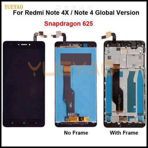 AAA Quality LCD+Frame For Xiaomi Redmi Note 4X LCD Display Touch Screen For Redmi Note 4 Global Version LCD Screen Replacement