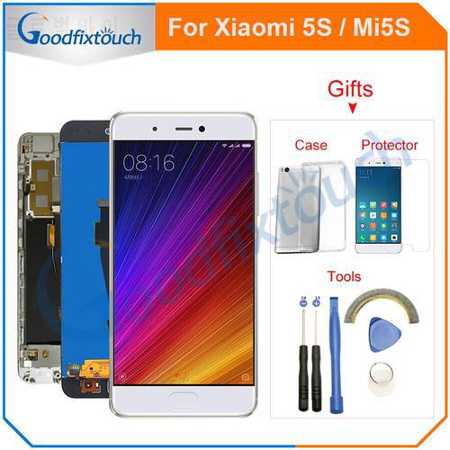 For Xiaomi Mi 5S LCD Screen Touch Digitizer With Frame Assembly Replacement For Xiaomi Mi5S Mi 5S LCD Display
