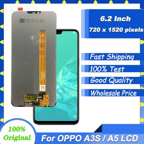 Original For OPPO A3s Display CPH1803 LCD Touch Screen Replacement Touch Panel Digitizer Replace For OPPO A5 LCD