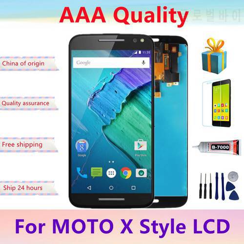 For Motorola Moto X Style XT1570 XT1572 XT1575 LCD Display Touch Screen Digitizer with Frame For Moto X Style Display LCD