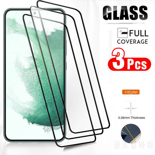 3 Pcs Tempered Glass Screen Protector For Samsung S22 Plus Full Cover Film For Galaxy S22 Plus S22Plus S22+ 5G Protective Glass
