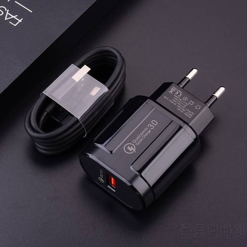 QC 3.0 Fast Charger 9V 3A USB Adapter Type C Micro Charge Cable For Samsung Galaxy A10 A50 A51 A21S S20 FE Fan Edition Tab 4 S7