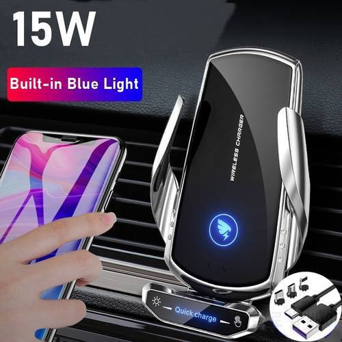 Tongdaytech 15W Car Wireless Charger Automatic Magnetic Fast Charger In Car Holder For Iphone 14 13 12 11 Pro Max Samsung Xiaomi