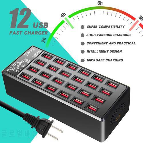 USB Charging Station 10-60 Multi Port Charger 100W