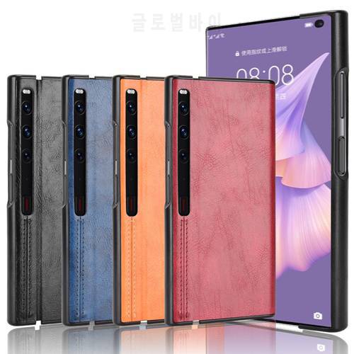 Ultra Slim For Huawei Mate Xs 2 Case Route Calfskin PU Leather PC Hard Phone Bag Cover For Huawei Mate Xs2 Xs 2 Case