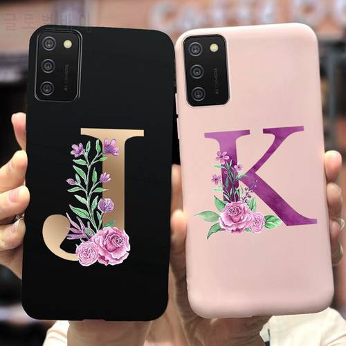 Cute Letters Cover For Samsung Galaxy A03s Case SM-A037F Soft Silicone Phone Cases For Samsung A03s A 03 s A037F Back Cover Case