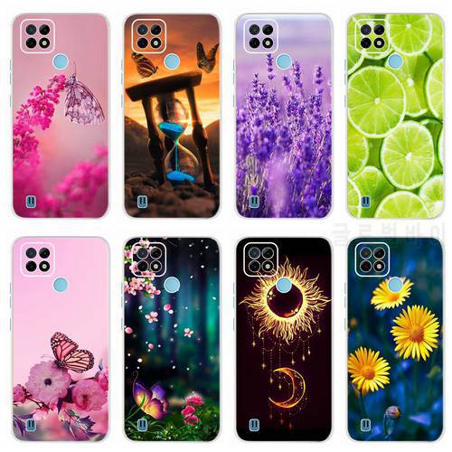 For Oppo Realme C21Y Case RMX3261 Cute Painted Soft Silicone Case For Realme C21Y Cover RealmeC21Y C 21Y Phone Cases 6.5&39&39 Coque