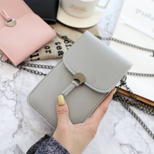 Touch Screen Cell Phone Purse Smartphone Wallet Leather Shoulder Strap Handbag Women Bag for Iphone X Samsung S10 Huawei P20