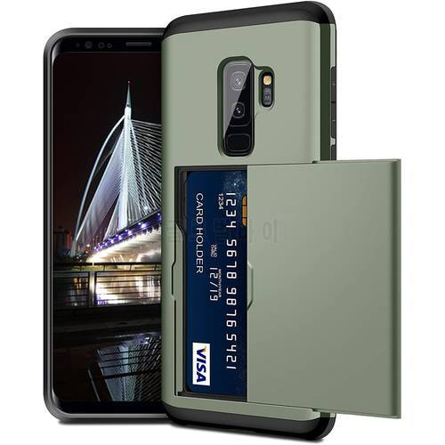 Wallet Credit Card Holder ID SlotCase For Samsung Galaxy S9 Plus Case For Samsung Galaxy S9 S 9 Plus Bumper Phone Case Coque