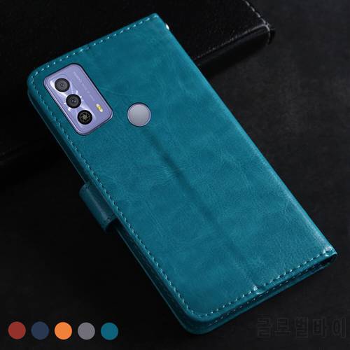 Card Slot Wallet Flip Phone Case on TCL 20B Case TCL 20B 20 B Cover on TCL20B PU Leather Case Black Soft TPU Phone Cover 6.52 in
