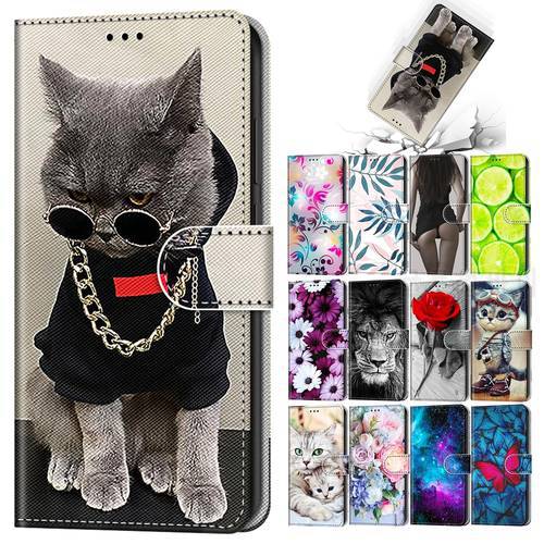 Flip Case for Etui Samsung Galaxy A50 A30S A50S A 50 magnetic Wallet Leather Case Cute Cat Dog Phone Cover Bumper Carcasa Girl