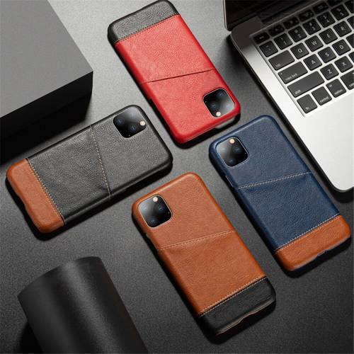 Luxury Slim Leather Credit Card Holder Wallet Cover Funda For iPhone 12 13 Mini 11 Pro XS Max XR X SE 2020 6 7 8 Plus 13pro Case