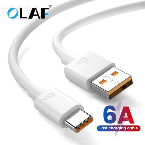 OLAF 6A USB Cable Type C Cable Super Charge Cable For Huaweo Mate 40 50 Xiaomi 11 10 Pro OPPO R17 USB C Cable Data Cord