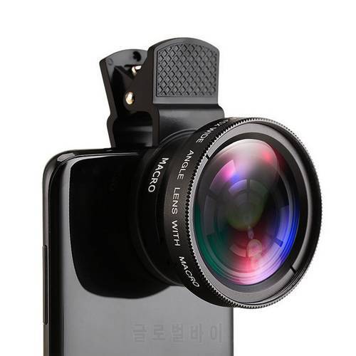 HD 2 in 1 Lens for Phone 0.45X Wide Angle Lens 37mm Universal Phone Lens Clips-on for Phone 37mm Lens Mobile Phone Lens
