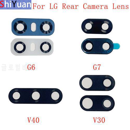10Pcs Original Back Rear Camera Lens Glass For LG Velvet G900 G6 V30 G7 V40 V35 ThinQ Camera Glass Lens Replacement Repair Parts