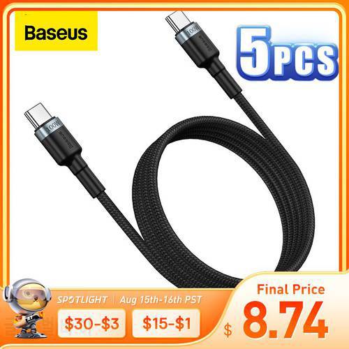 Baseus 100W USB C to USB Type C Cable for MacBook Pro Quick Charge 4.0 Fast Charging for Samsung Xiaomi mi 10 Charge Cable
