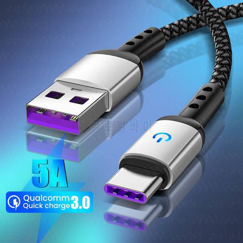 LED Lighting USB Type C Cable Fast Charging Charger Micro USB Data Cable For Samsung Xiaomi POCO X3 M3 Phone USBC Wire Cord