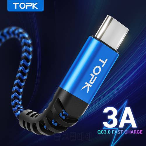 TOPK AN24 Micro USB Type C Cord 3A Fast Charging Quick Charger for Huawei Xiaomi Data Cable Mobile Phone Chargers for Redmi