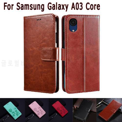 M-A032M Phone Cover For Samsung Galaxy A03 Core Case Flip Leather Wallet Protector Book On For Samsung Galaxy A03 A 03 Core Case