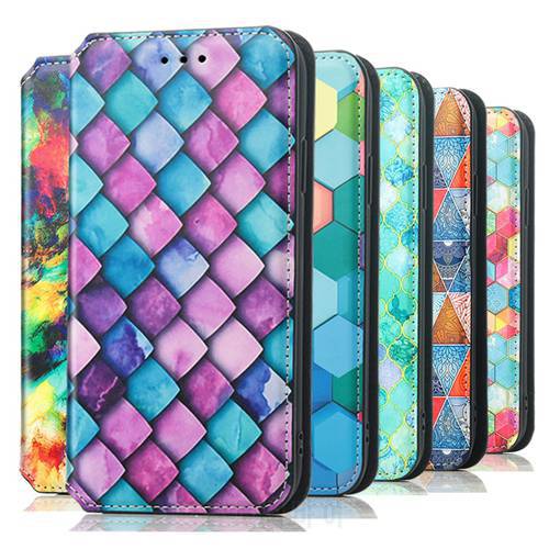 Colorful Leather Flip Case For iPhone 11 12 13 Pro Max mini XR X S XS 6 6S 7 8 Plus SE 2020 Phone Wallet Book Cover Card Holder