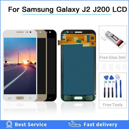 J2 Display For Samsung Galaxy J200 Lcd J200Y J200F J2 2015 Lcd Display Touch Screen Digitizer Assembly Adjustable Brightness