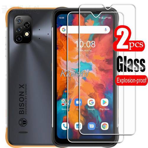 2PCS FOR UMIDIGI Bison X10 Pro Smartphone High HD Tempered Glass Protective On X10Pro Phone Screen Protector Film