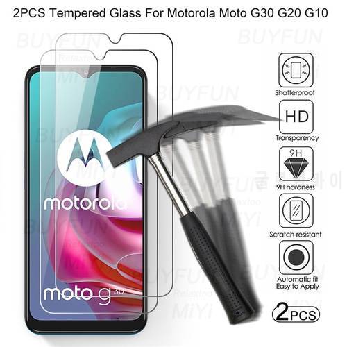 2PCS Tempered Glass For Motorola Moto G30 G20 G10 Glas 9H Screen Protector For Moto G 30 20 10 30G 20G 10G 2021 Phone Film Cover