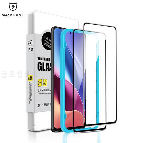 SmartDevil 9D Full Cover Tempered Glass for Xiaomi Redmi Note 11 10 Pro K40 Pro HD Film Screen Protector for Redmi Note 10 5G