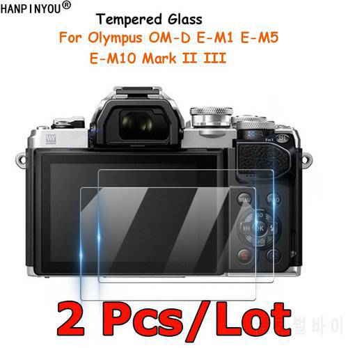 2 Pcs/Lot For Olympus OM-D E-M1 E-M5 E-M10 Mark II III Tempered Glass Camera Screen Protector Protective Film Guard