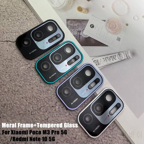 Metal Camera Lens Cover For Redmi Note 10 5G Full Cover Protective Glass For Xiaomi Poco M3 Pro 5G Screen Protector Rear Ring