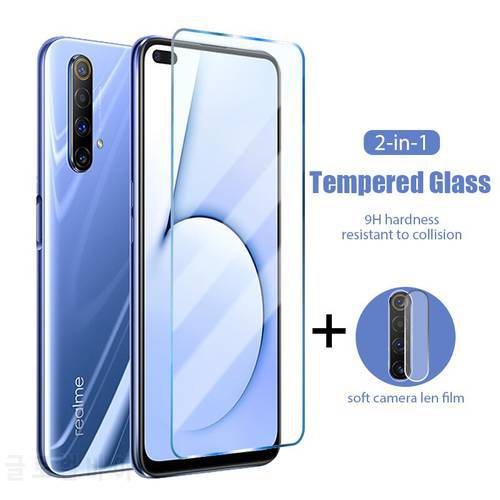 2IN1 tempered glass for Realme 7 6 Pro 7i 6i Global X3 X7 X2 Pro XT X Lite X50 Pro X50M 5G screen protector camera lens films