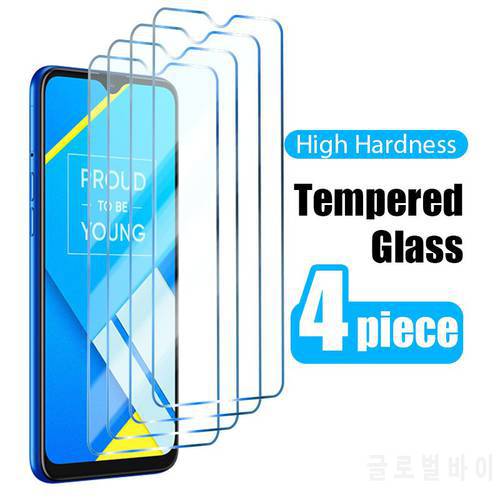 4PCS Protective Glass for Realme 7 8 6 Q3 X7 Pro 5G C21 Screen Protector Glass for Realme Narzo 30 GT Neo C11 C3 C25 C21 C11