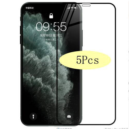 5Pcs Full Cover Tempered Glass For iPhone XS XR 11 12 Pro Max Screen Protector Film For iPhone 6 6s 7 8Plus X 5 5S SE Protective