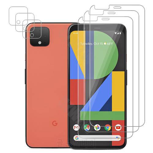 For Google Pixel 4 XL / Pixel 4 Camera Lens Film and Phone Protective Tempered Glass Screen Protector